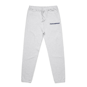 Grey White Fleece Track Pants