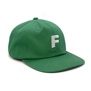 Green flat peak cap