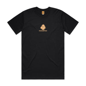 Black Cotton T-shirt Logo Print