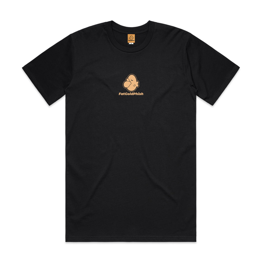 Black Cotton T-shirt Logo Print