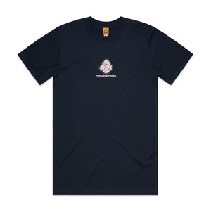 Navy Cotton T-shirt Logo Print